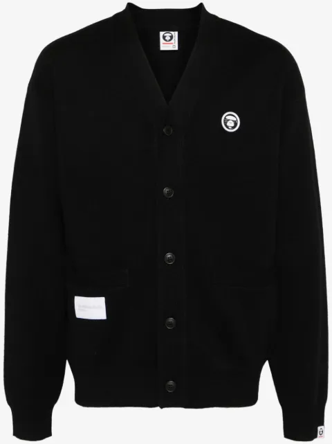 AAPE BY *A BATHING APE® logo patched cardigan