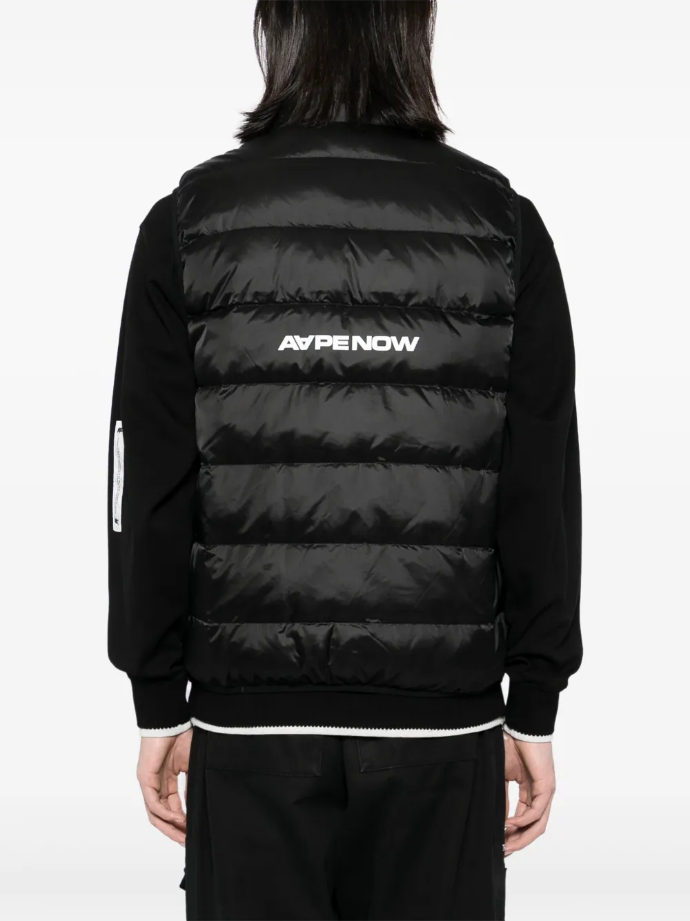 AAPE BY *A BATHING APE Bodywarmer met logopatch Zwart