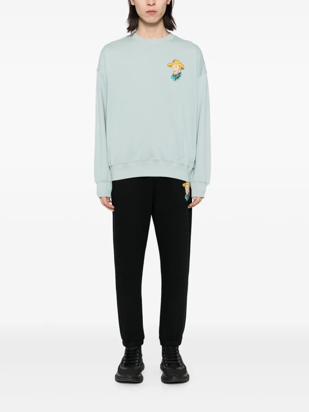 musiumdiv. Musium Div. Sweater met print - Blauw
