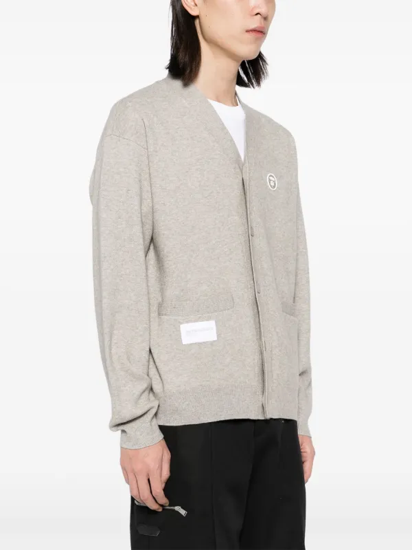 AAPE BY *A BATHING APE® ロゴパッチ カーディガン | グレー | FARFETCH JP