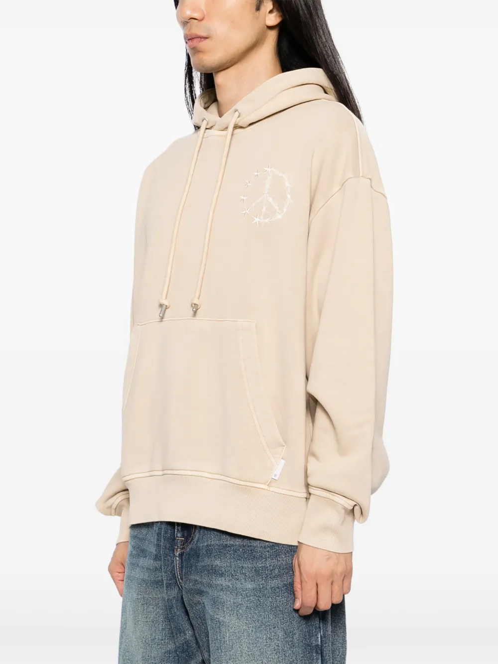 FIVE CM Hoodie met print Beige