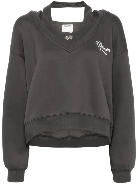 Musium Div. layered neck hoodie