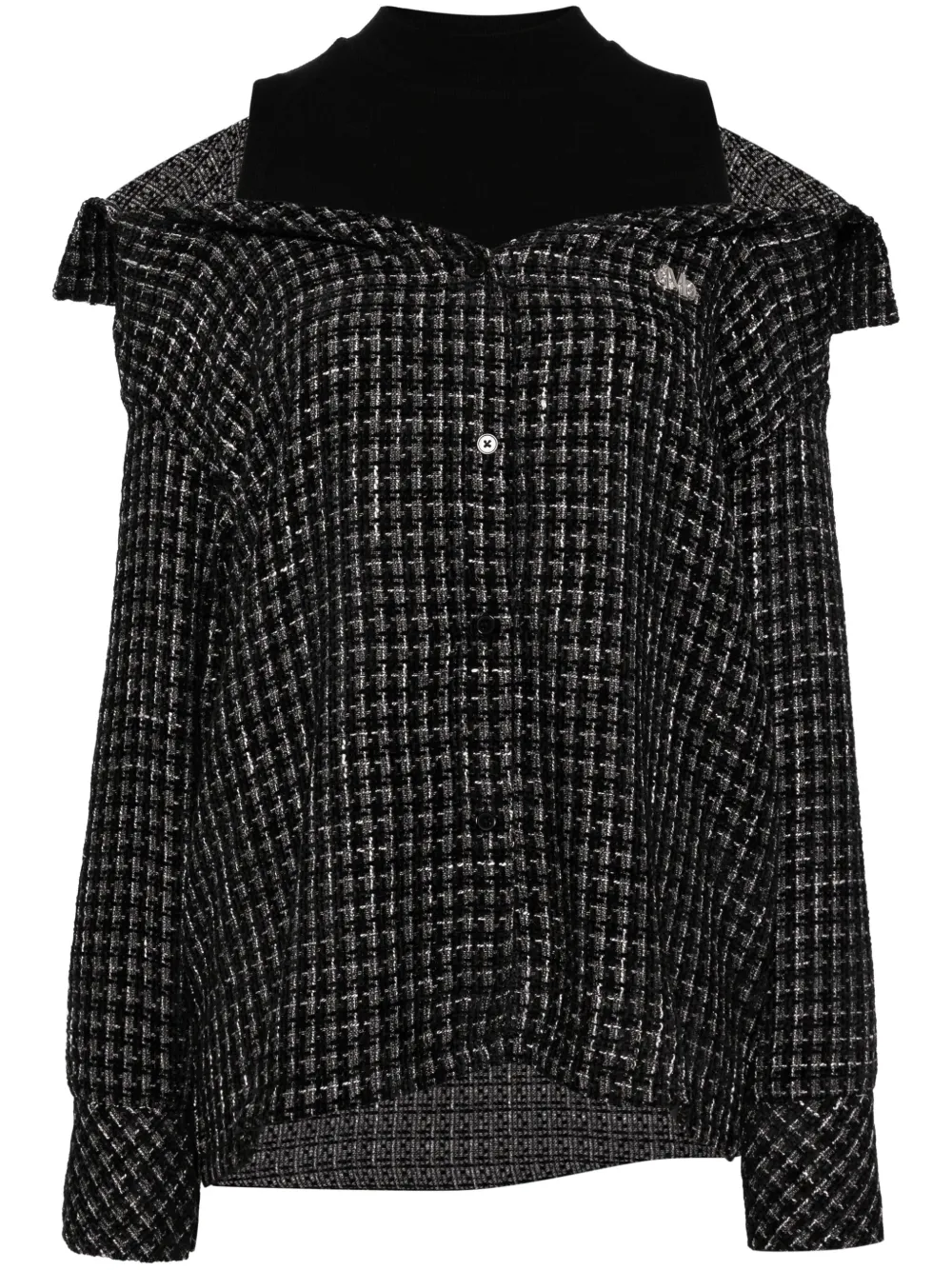 Musium Div. layered design shirt | Black | Image 1