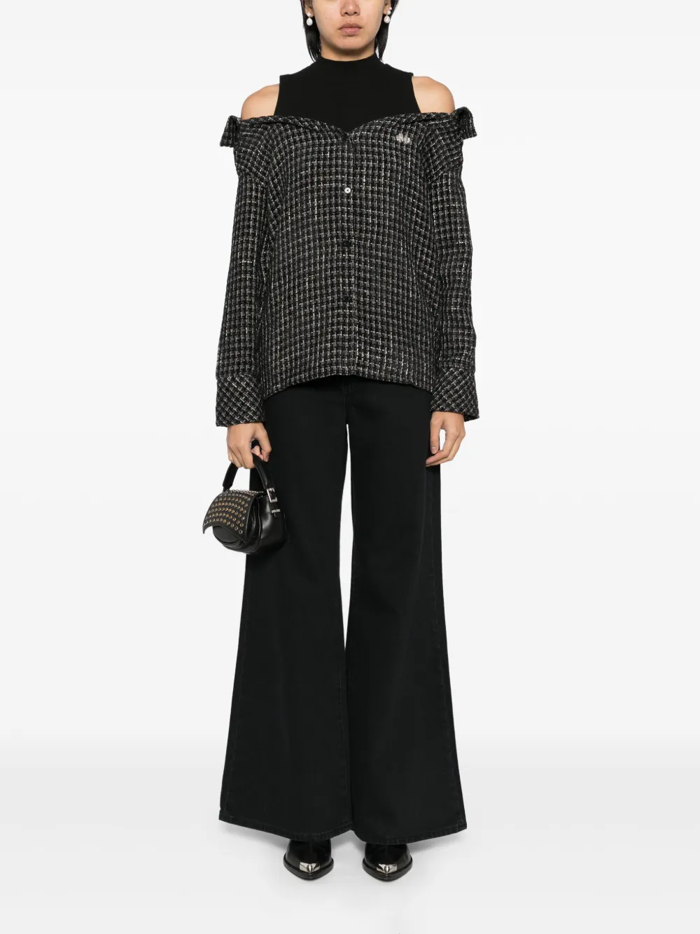 Musium Div. Gelaagde blouse - Zwart