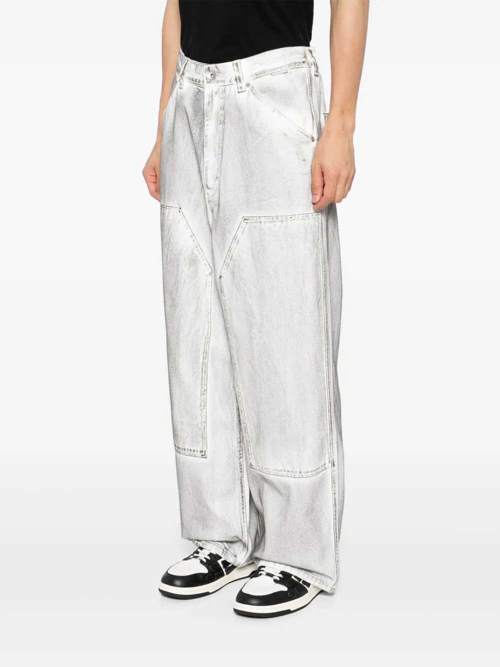 FIVE CM Jeans met vlakken Wit