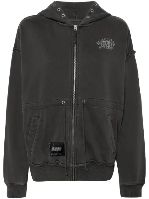 Musium Div. logo zip-up hoodie