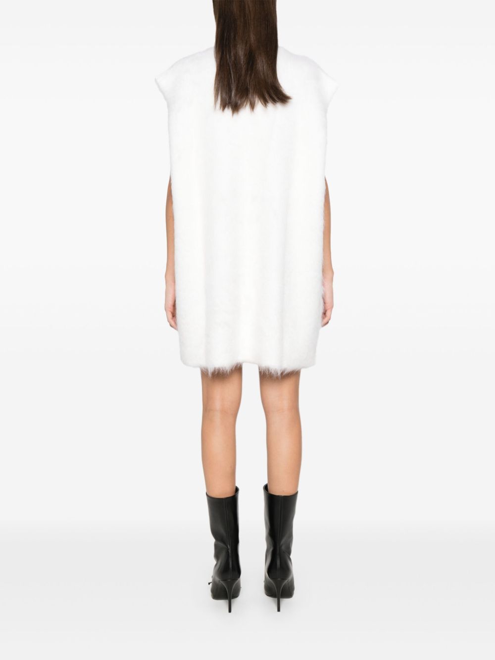 Shop Marni Brushed Mini Dress In White