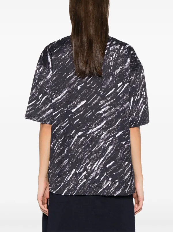 【関税込み】Marni ブラック Placed Scribble Logo Tシャツ Marni Scribble Logo Jersey T-shirt | Black | FARFETCH