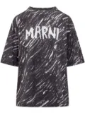 Marni Scribble logo jersey T-shirt - Black