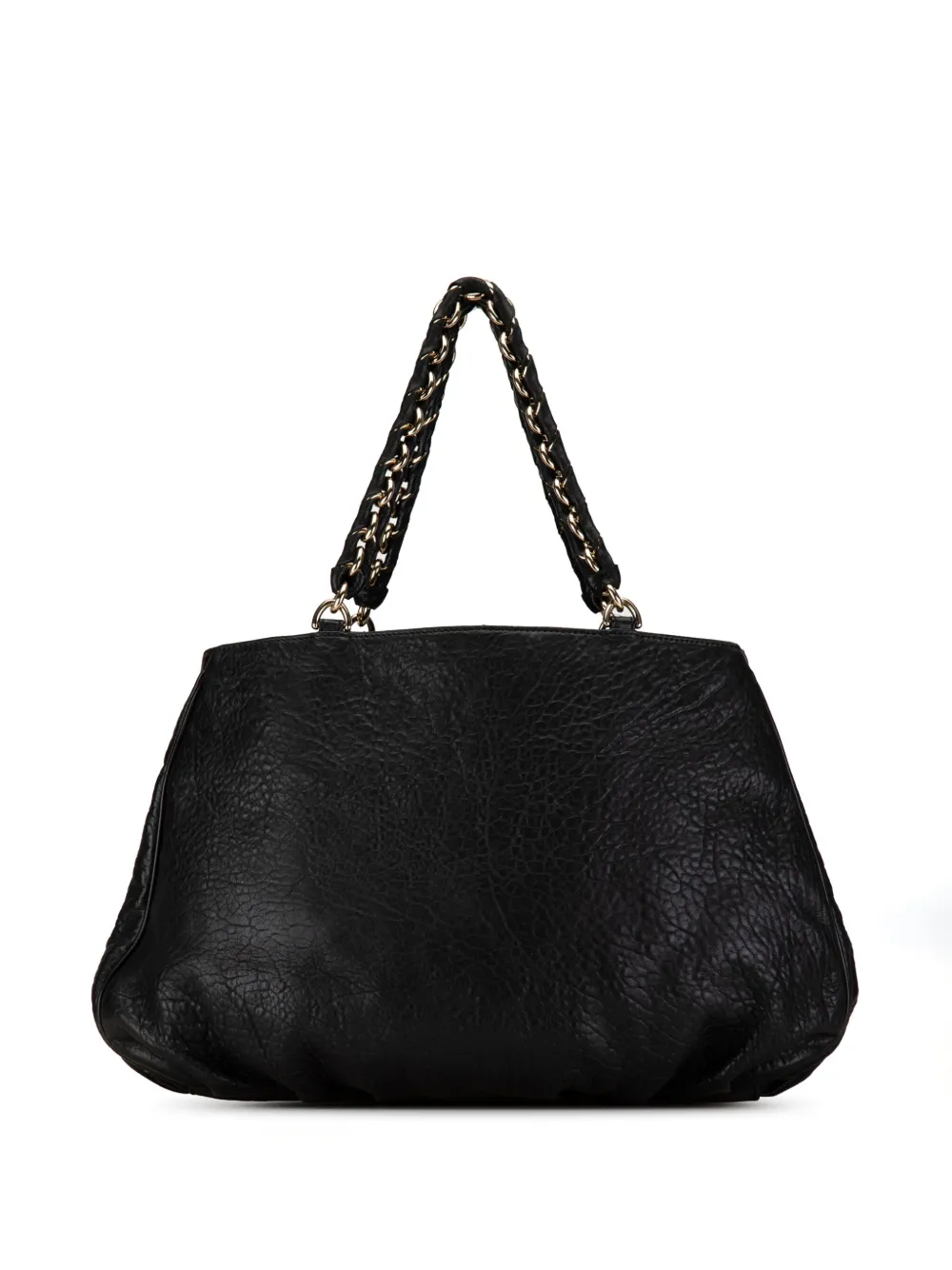 Fendi Pre-Owned 2000-2010 Mia Leather Chain tote bag - Zwart