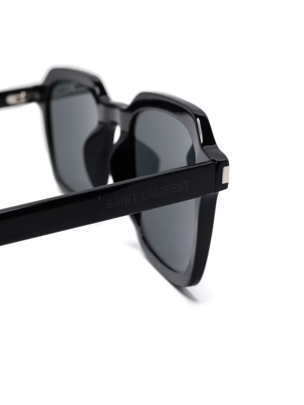 Saint Laurent Eyewear Zonnebril met vierkant montuur Zwart