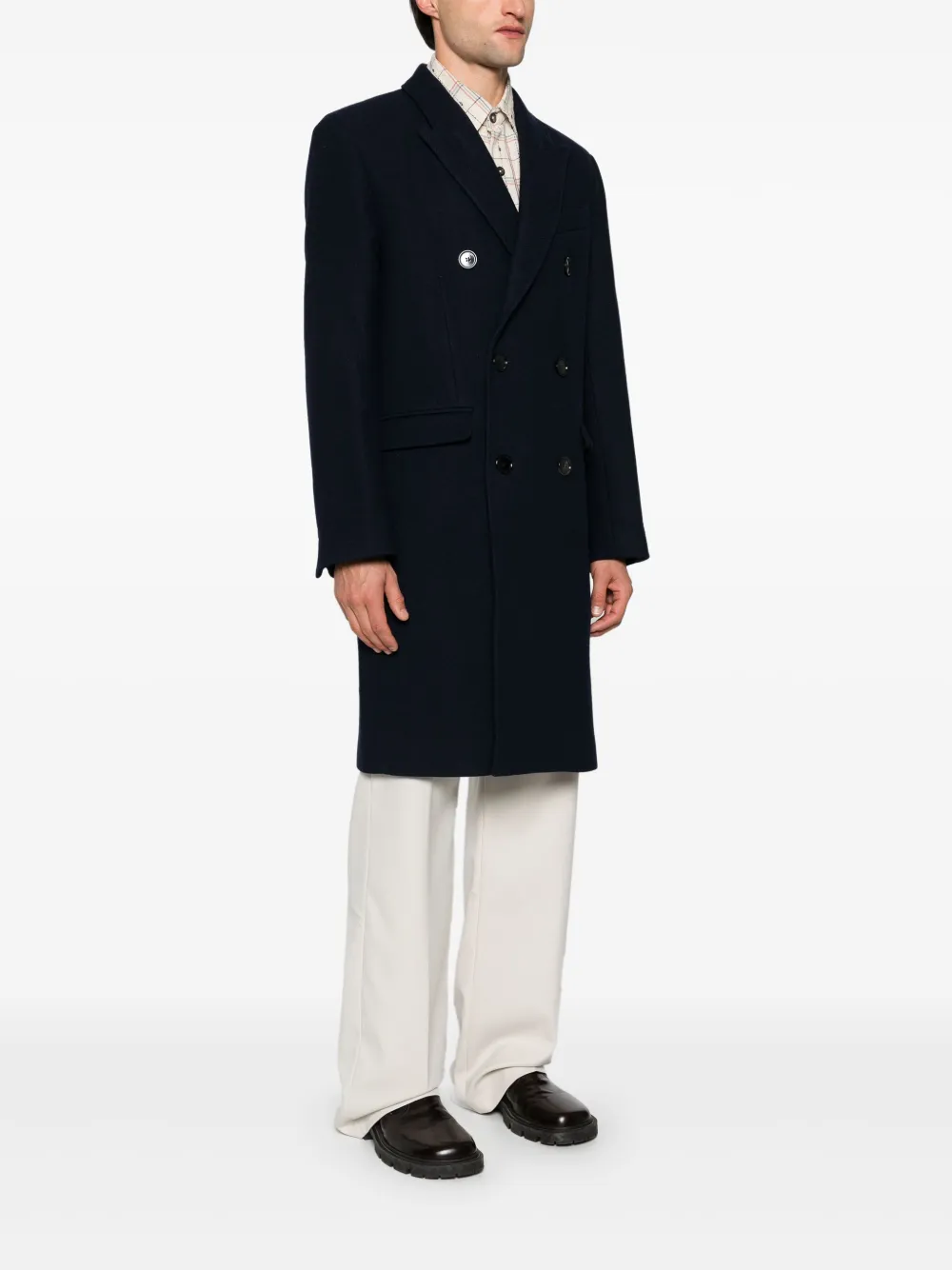 AMI Paris Jas met dubbele rij knopen Blauw