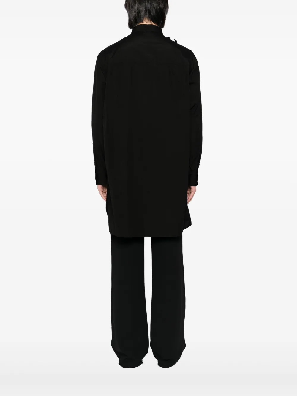 Yohji Yamamoto Gesmockt overhemd Zwart