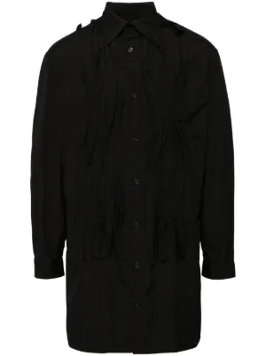 Yohji Yamamoto ノッチドカラー シャツ | ブラック | FARFETCH JP