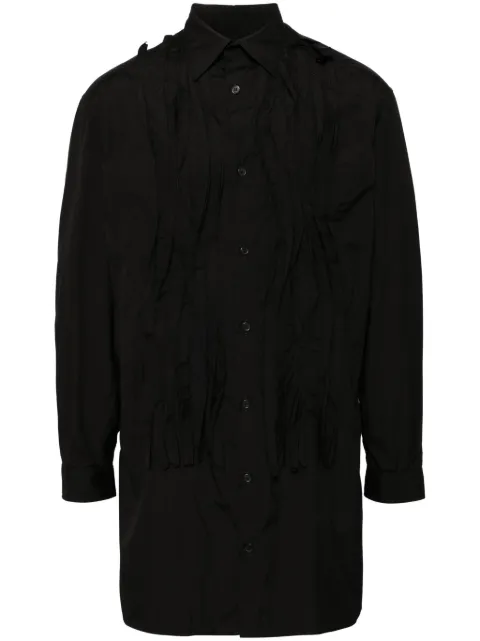 Yohji Yamamoto قميص مزين بثنيات