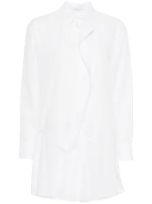 9DM17 sacai サカイ 長袖シャツ プリーツ 19-04805 ホワイト Sacai】【Cotton Poplin Shirt】【プリーツ】【トップス】サカイ