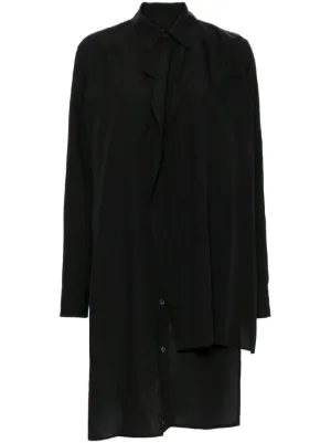 Yohji Yamamoto アシンメトリー シャツ | ブラック | FARFETCH JP