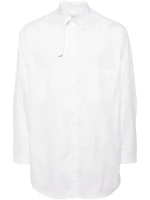 Yohji Yamamoto Asymmetric long-sleeve Shirt | White | FARFETCH