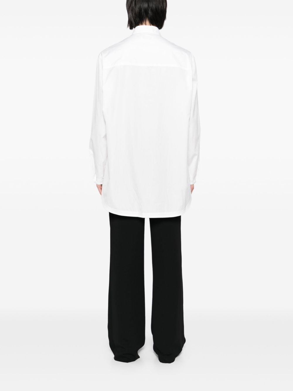 Shop Yohji Yamamoto Cotton Shirt In White