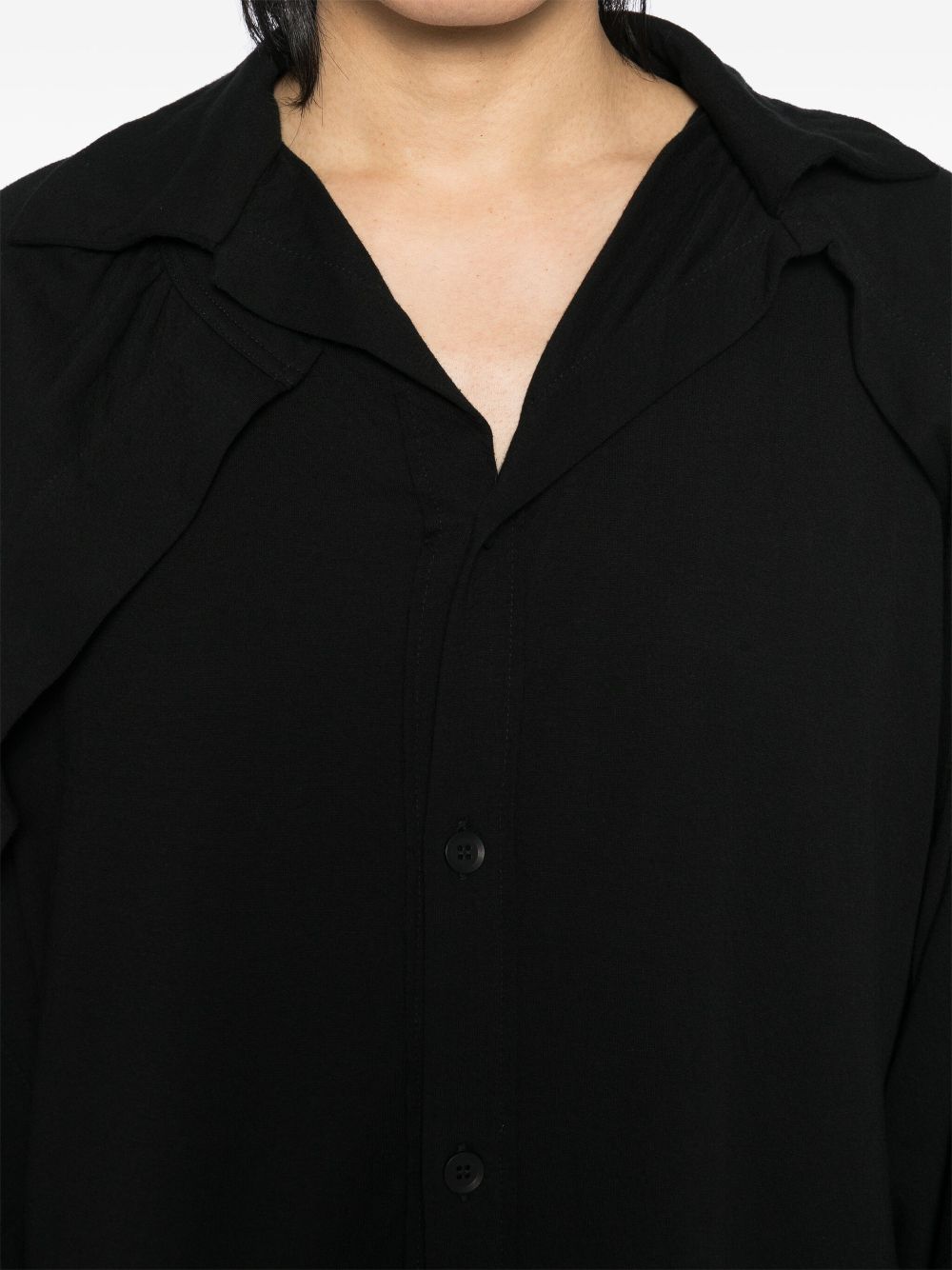 Yohji Yamamoto Gelaagd blouse Zwart