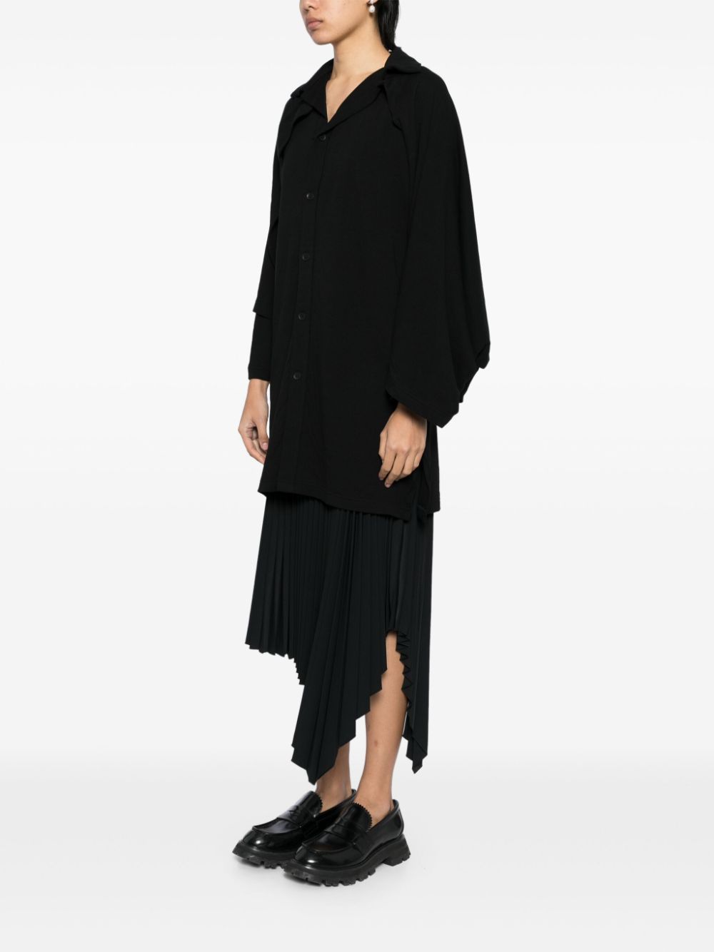 Yohji Yamamoto Gelaagd blouse Zwart