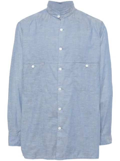 Yohji Yamamoto camisa con cuello mao