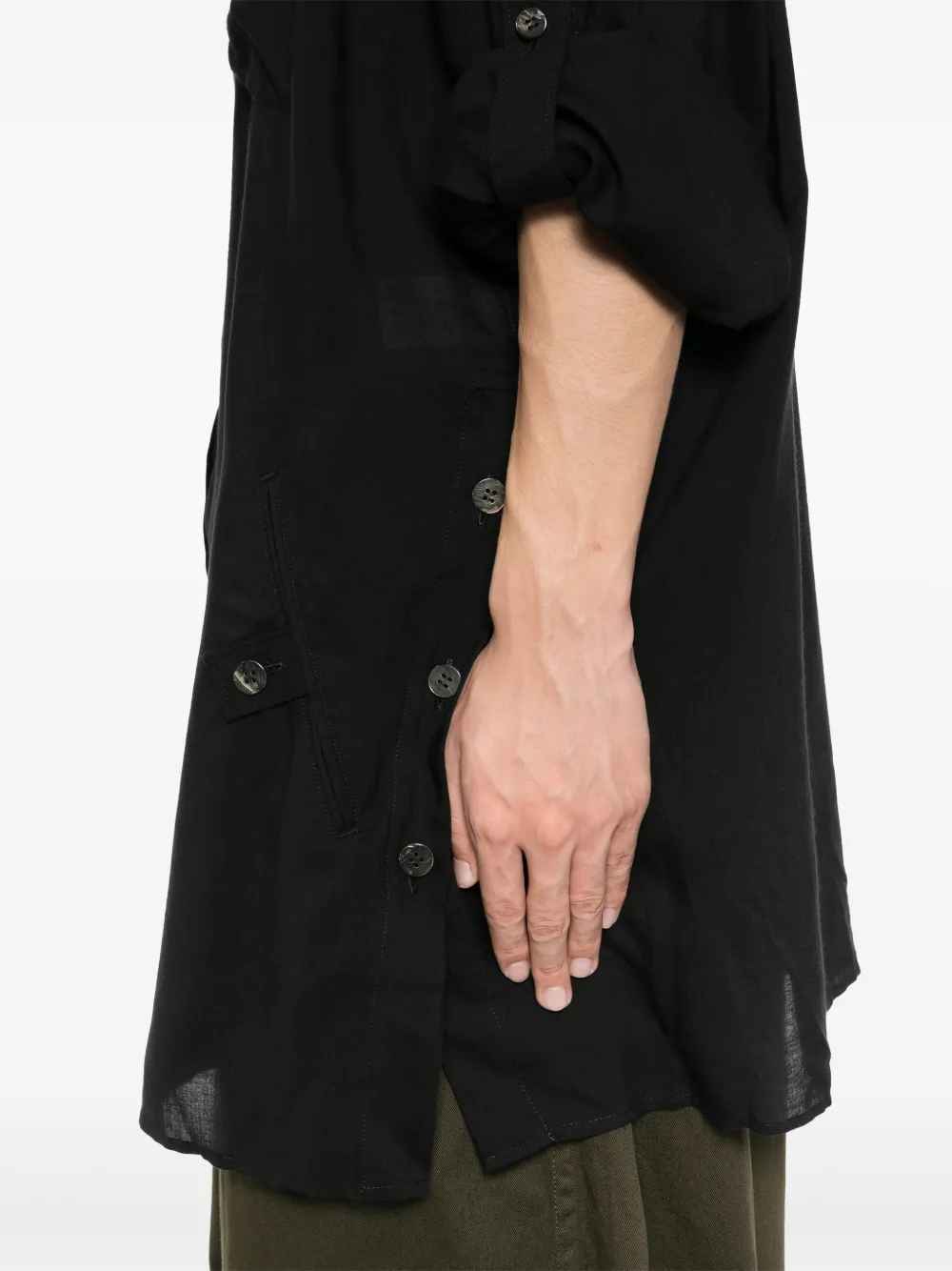 Yohji Yamamoto Lang overhemd Zwart