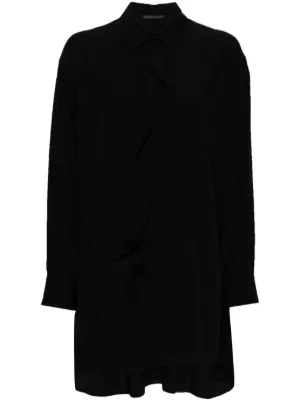Yohji Yamamoto アシンメトリー シャツ | ブラック | FARFETCH JP