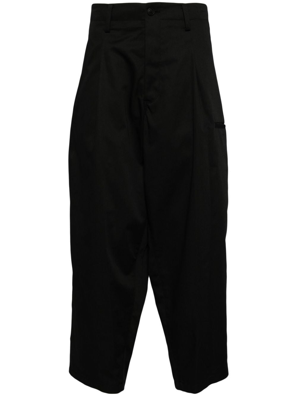 Yohji Yamamoto tucked pleated trousers - Nero