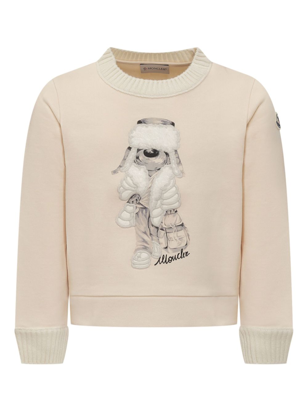 Moncler Enfant printed sweatshirt - Neutrals