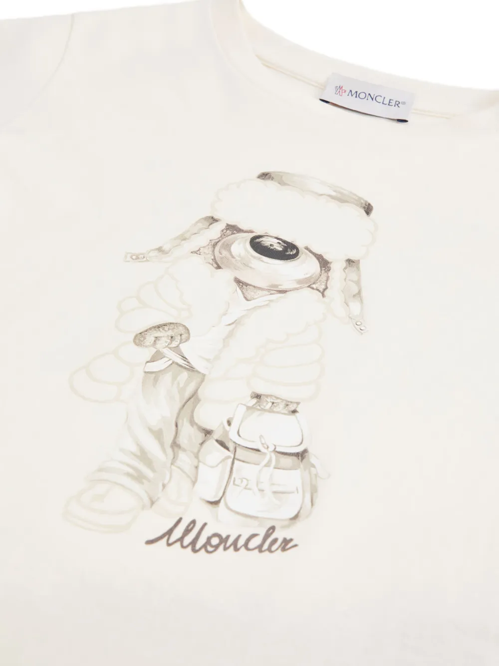 Moncler Enfant T-shirt met hondenprint Wit