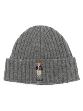 Polo Ralph Lauren Beanie Mit Polo Bear Motiv Grau FARFETCH DE