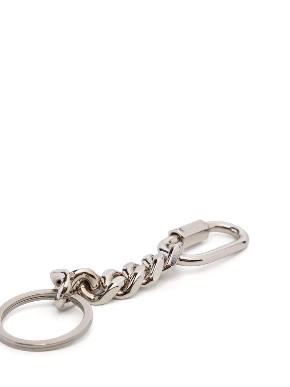 Shop In Gold We Trust Paris Curb-chain Keyring In Silver