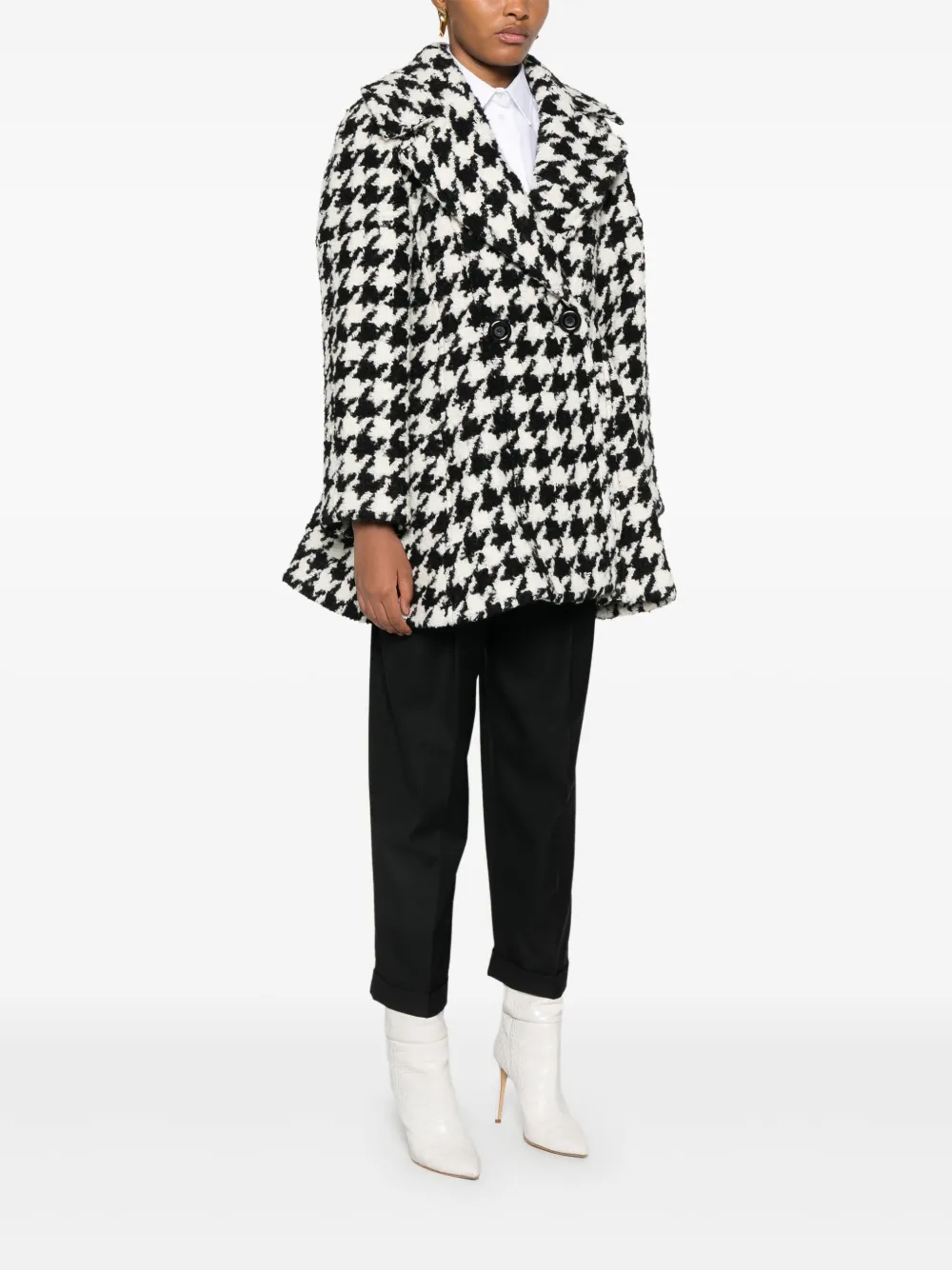 Nina Ricci Jas met pied-de-poule print Zwart