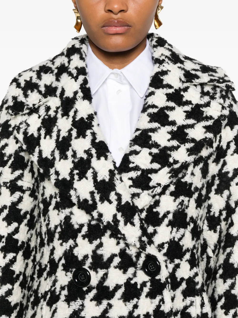 Nina Ricci Jas met pied-de-poule print Zwart