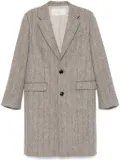 AMI Paris herringbone coat - Brown