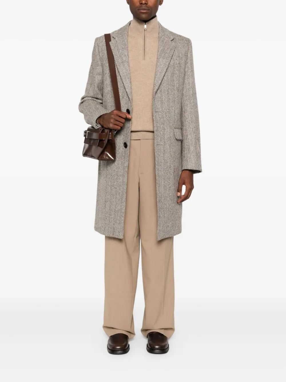 AMI Paris herringbone coat | Single Breasted Coats | Image 2