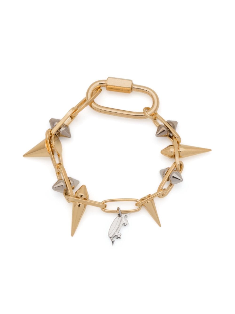 IN GOLD WE TRUST PARIS spiked-stud chain bracelet