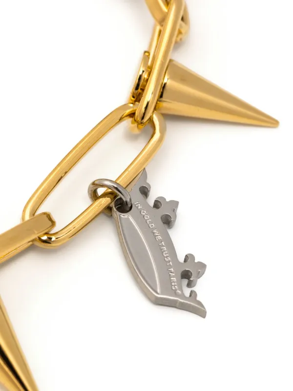 IN GOLD WE TRUST PARIS スタッズ チェーンブレスレット | ゴールド 