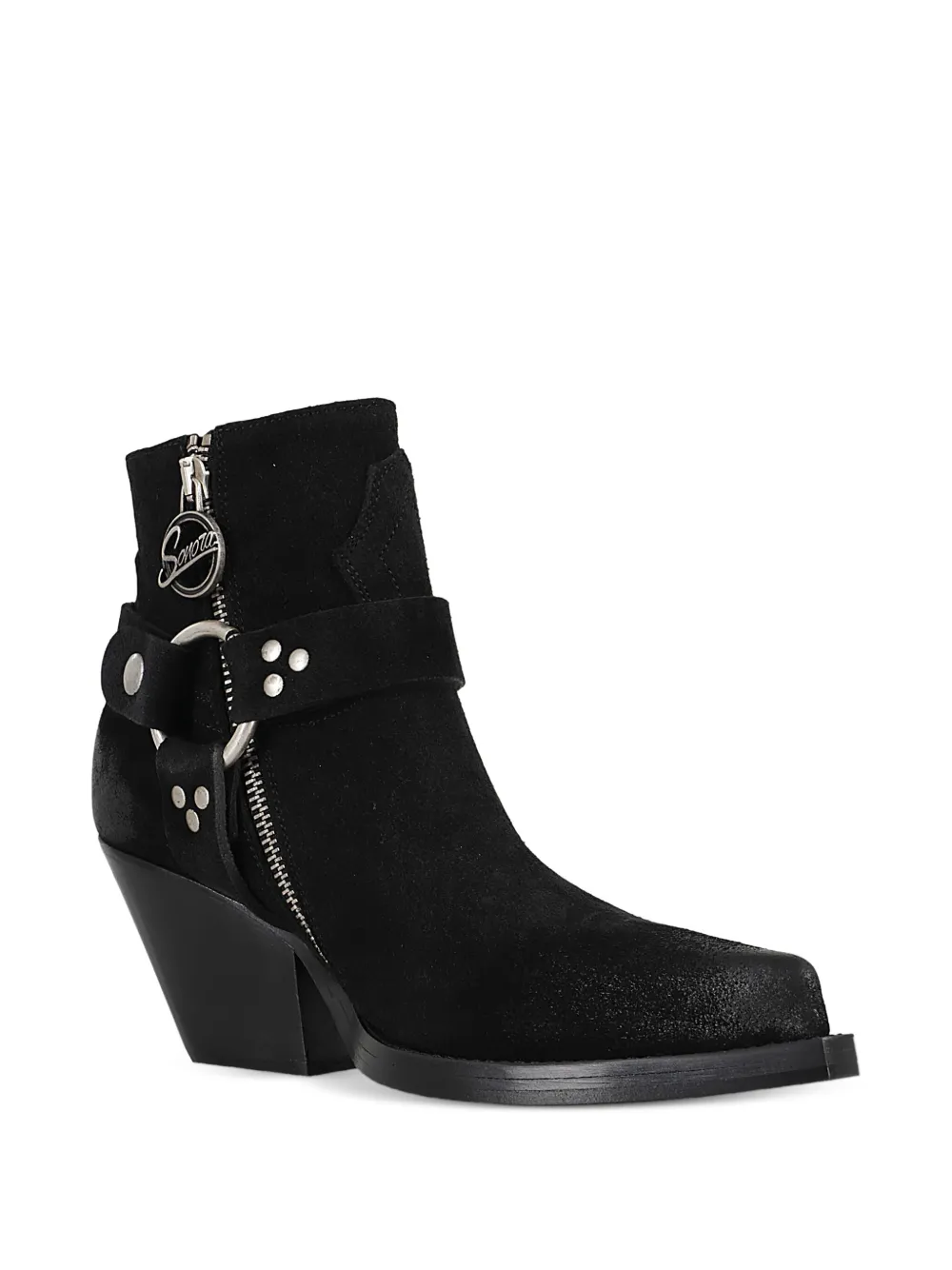 Sonora 75mm suede ankle boots Black