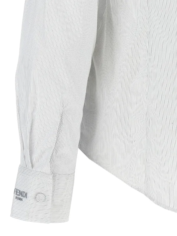 【VIP価格】FENDI Striped Shirt Jacket FENDI Striped Shirt | White | FARFETCH