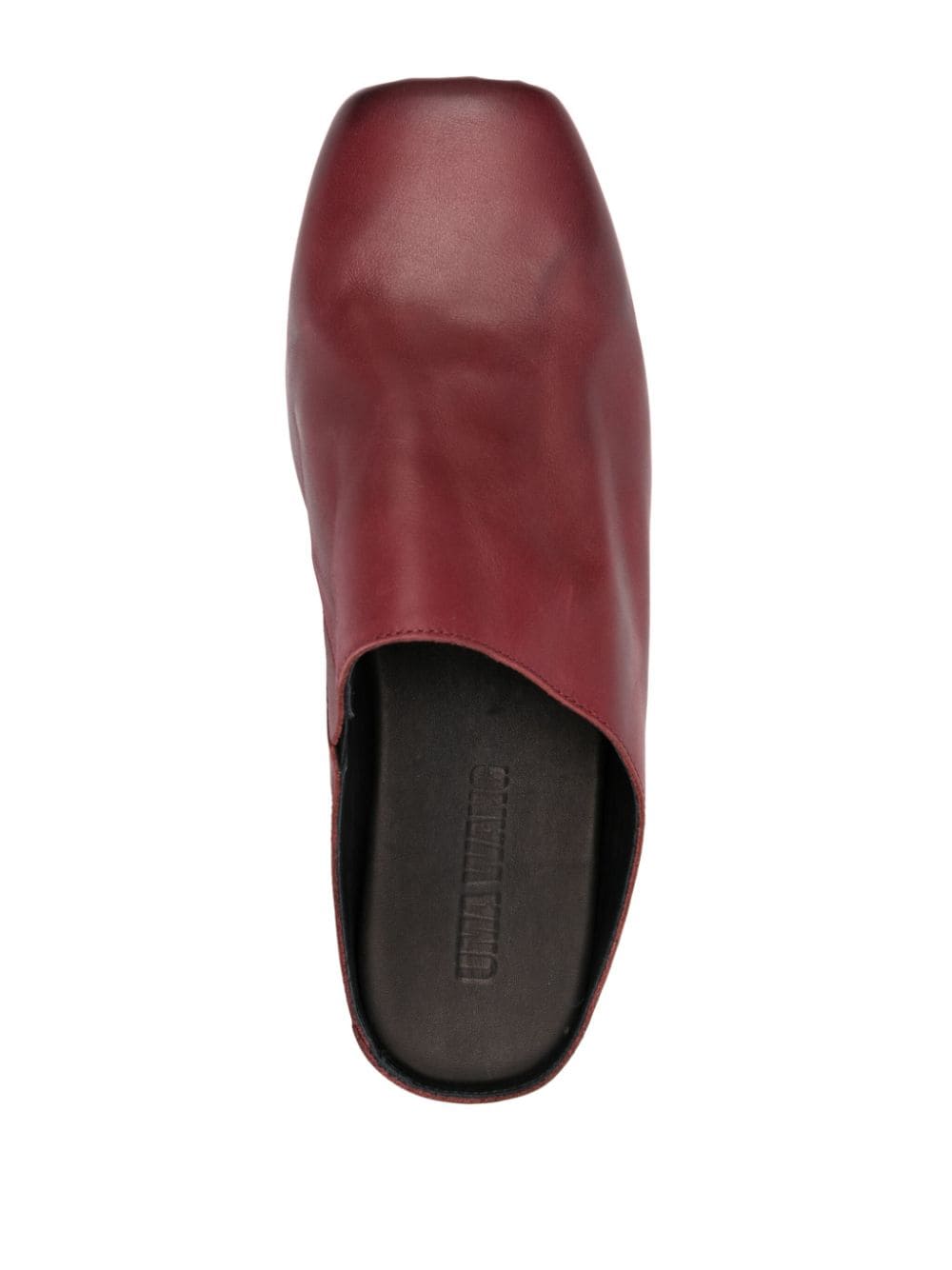 Shop Uma Wang Leather Mules In Red