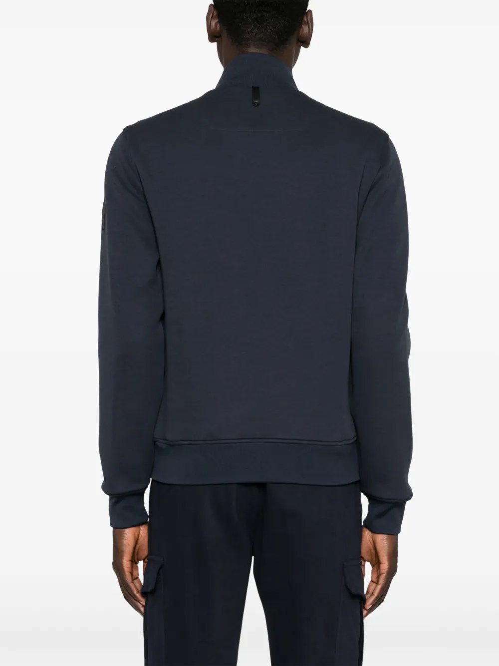 Mackage Navy Collin-r Mixed Media Down Jacket In 蓝色