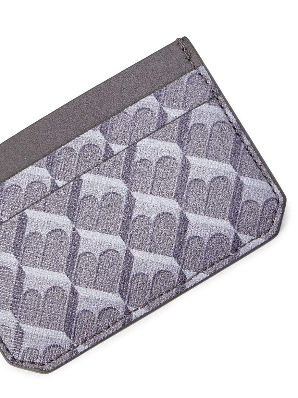 Shop Tammy & Benjamin Geometric-pattern Card Holder In Grey