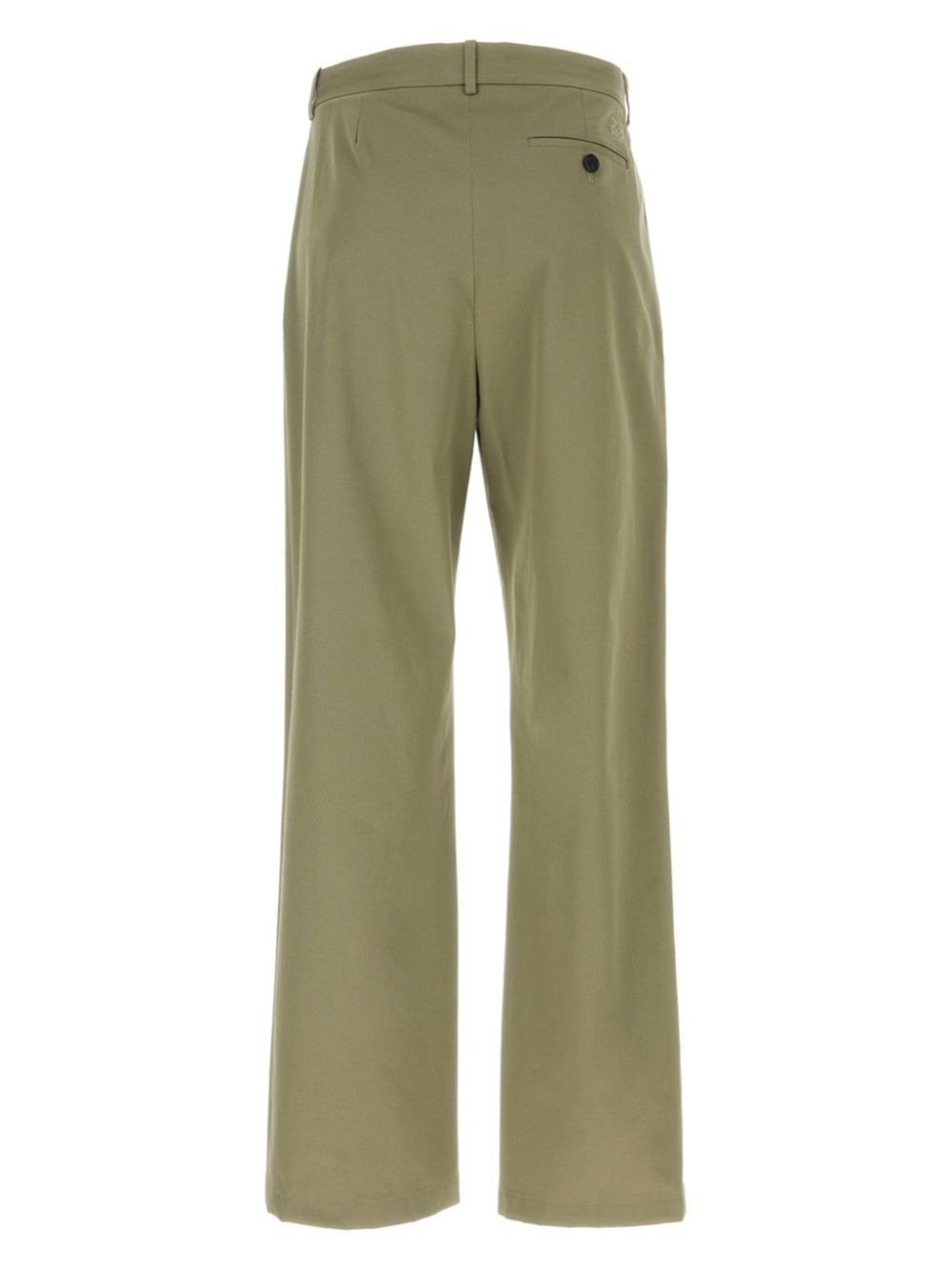 LOEWE pressed crease straight-leg trousers - Green