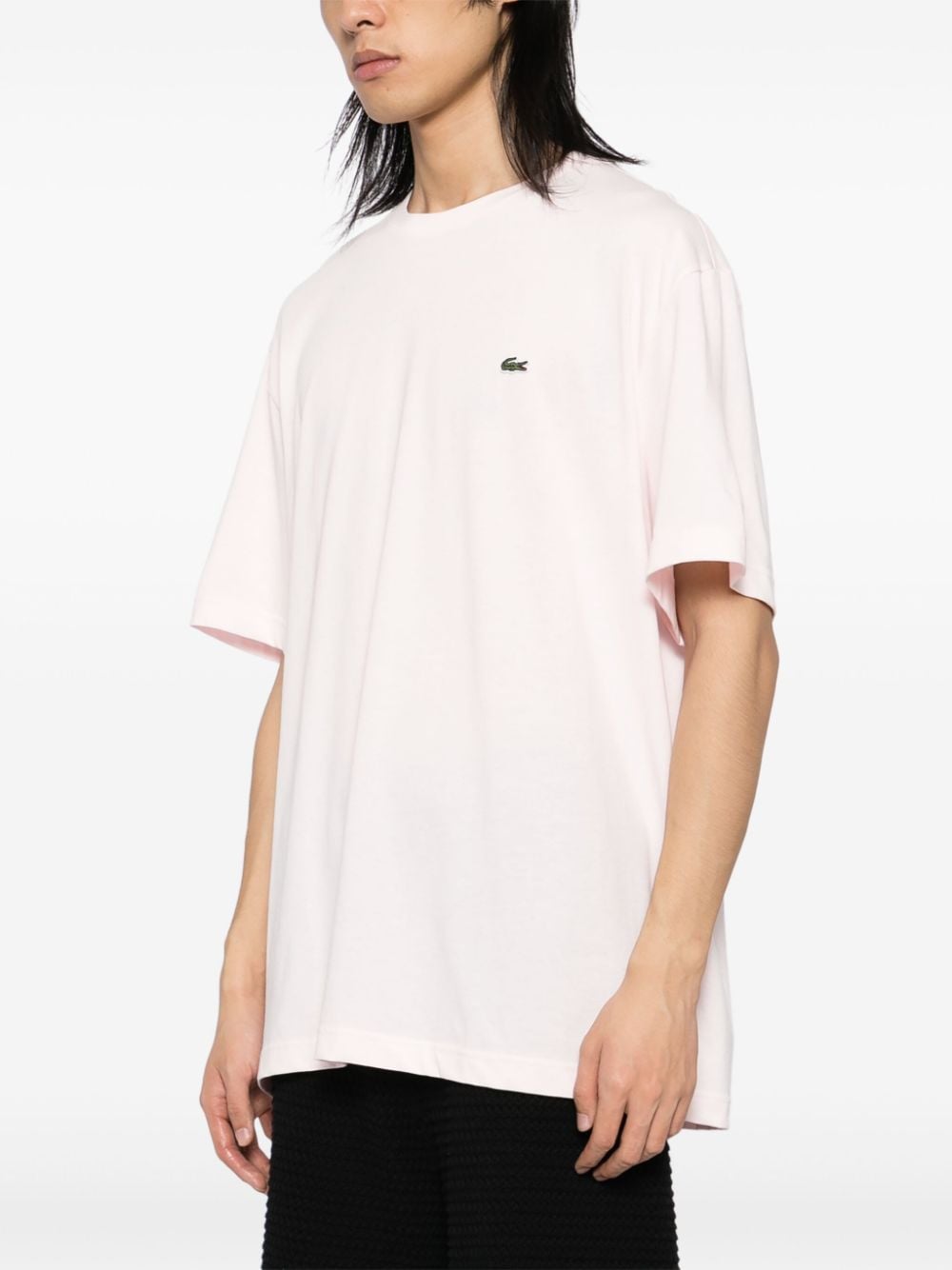 Shop Lacoste Regular-fit Logo T-shirt In Pink