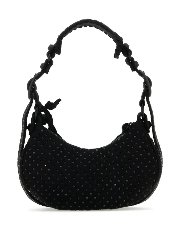 Balenciaga XS Le Cagole Embellished Shoulder Bag | Black | FARFETCH