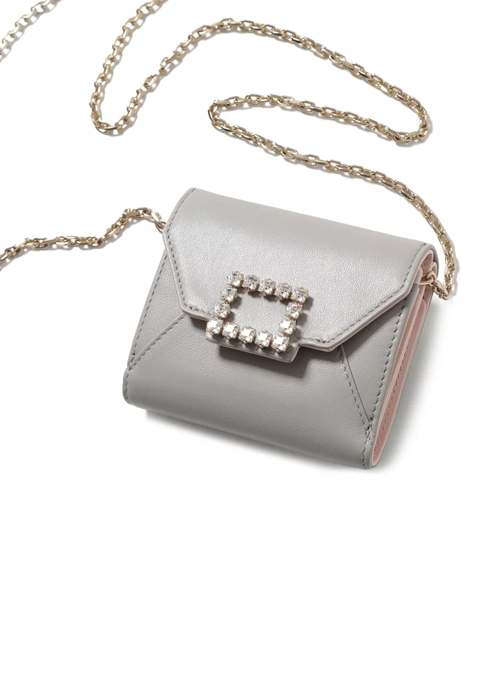 Roger Vivier gem-embellished chain wallet | Silver | Image 1