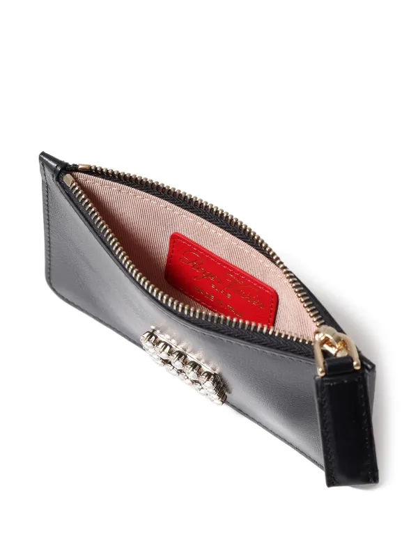 【Roger Vivier】rhinestone wallet Roger Vivier rhinestone-embellished Wallet | Black | FARFETCH