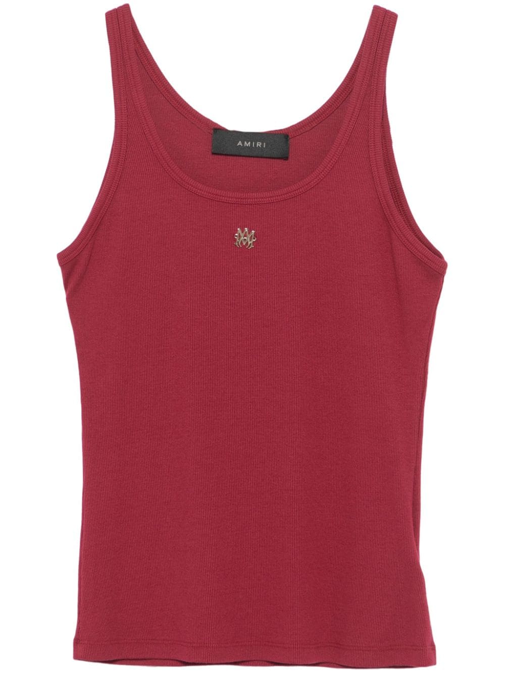 Shop Amiri Logo-plaque Tank Top In Red